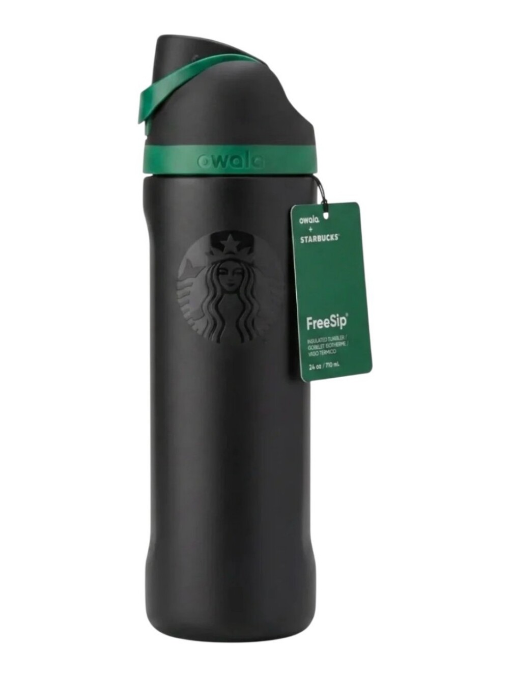 Owala x Starbucks 2026 Black & Green FreeSip Insulated Water Bottle